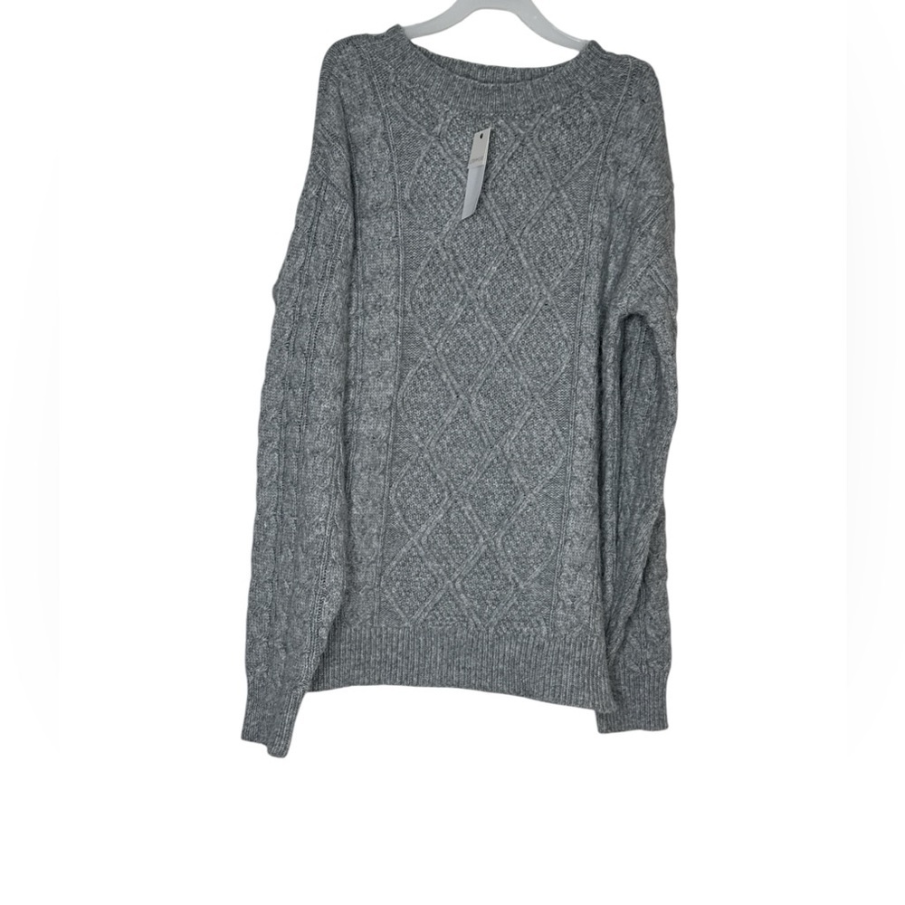 Ultra Flirt Gray Cable Knit Sweater xs new